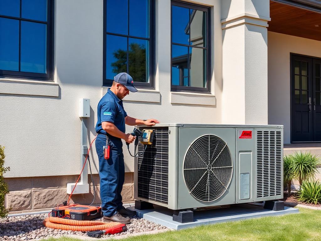 HVAC professional at work in Cooper City, Florida