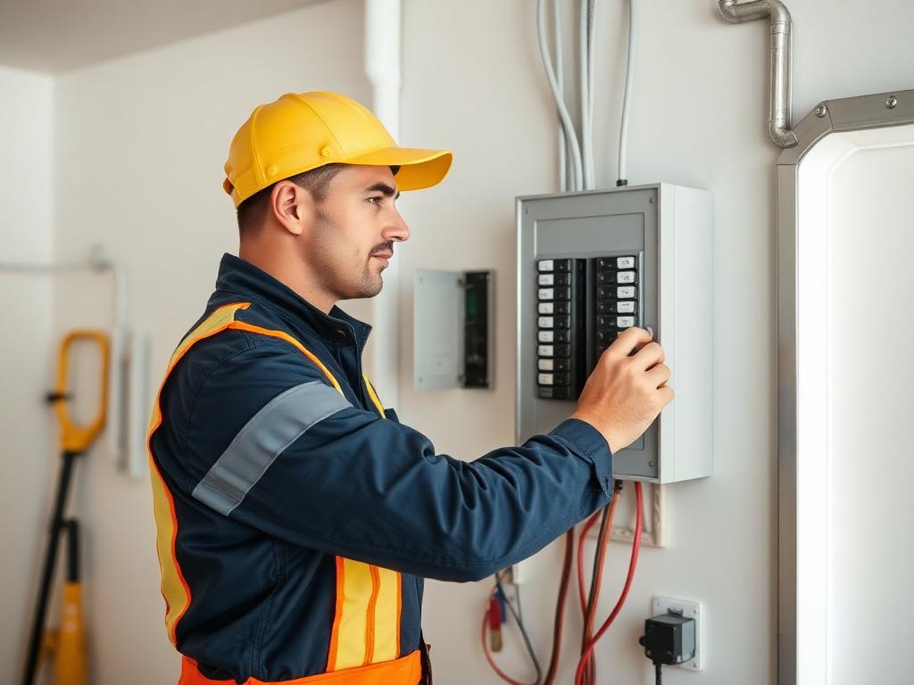 Electrical professional at work in Davie, Florida