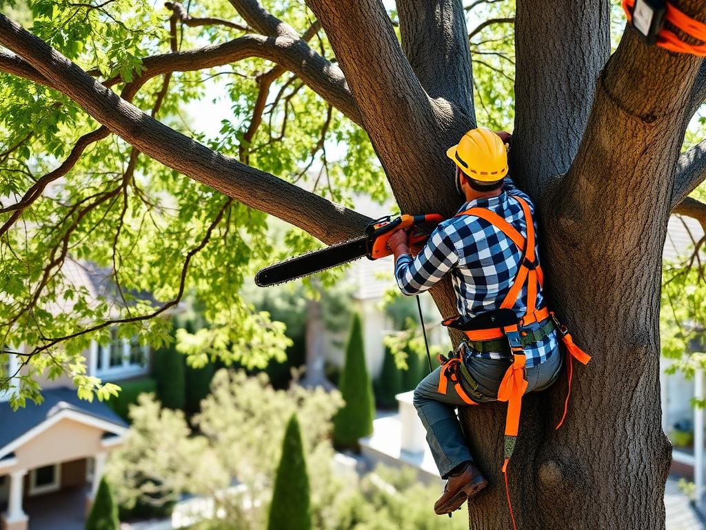 Tree Service professional at work in Davie, Florida